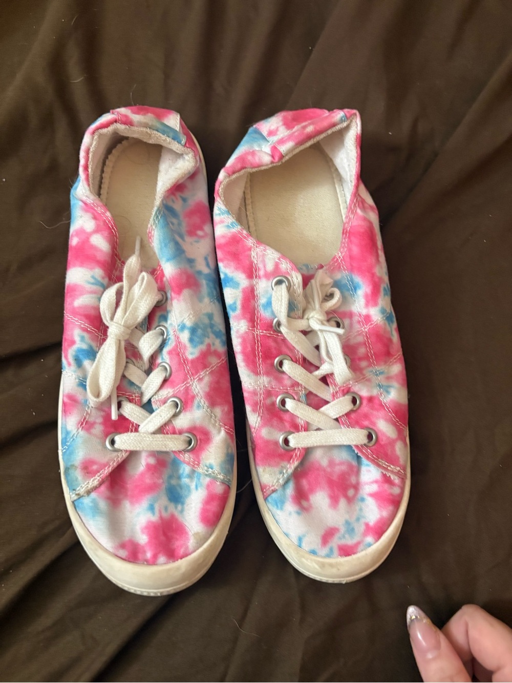 Tie-Dye Canvas Sneakers - Pink & Blue